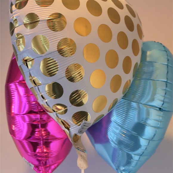 🔴18" Gold Polka Dot Heart CTI Balloons- 6 pcs - Picture 6 of 8